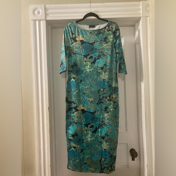 JustFashionNow Dresses & Skirts - JustFashionNow Women's 3/4 Length Sleeve Long Multicolor Dress Size Small NWT